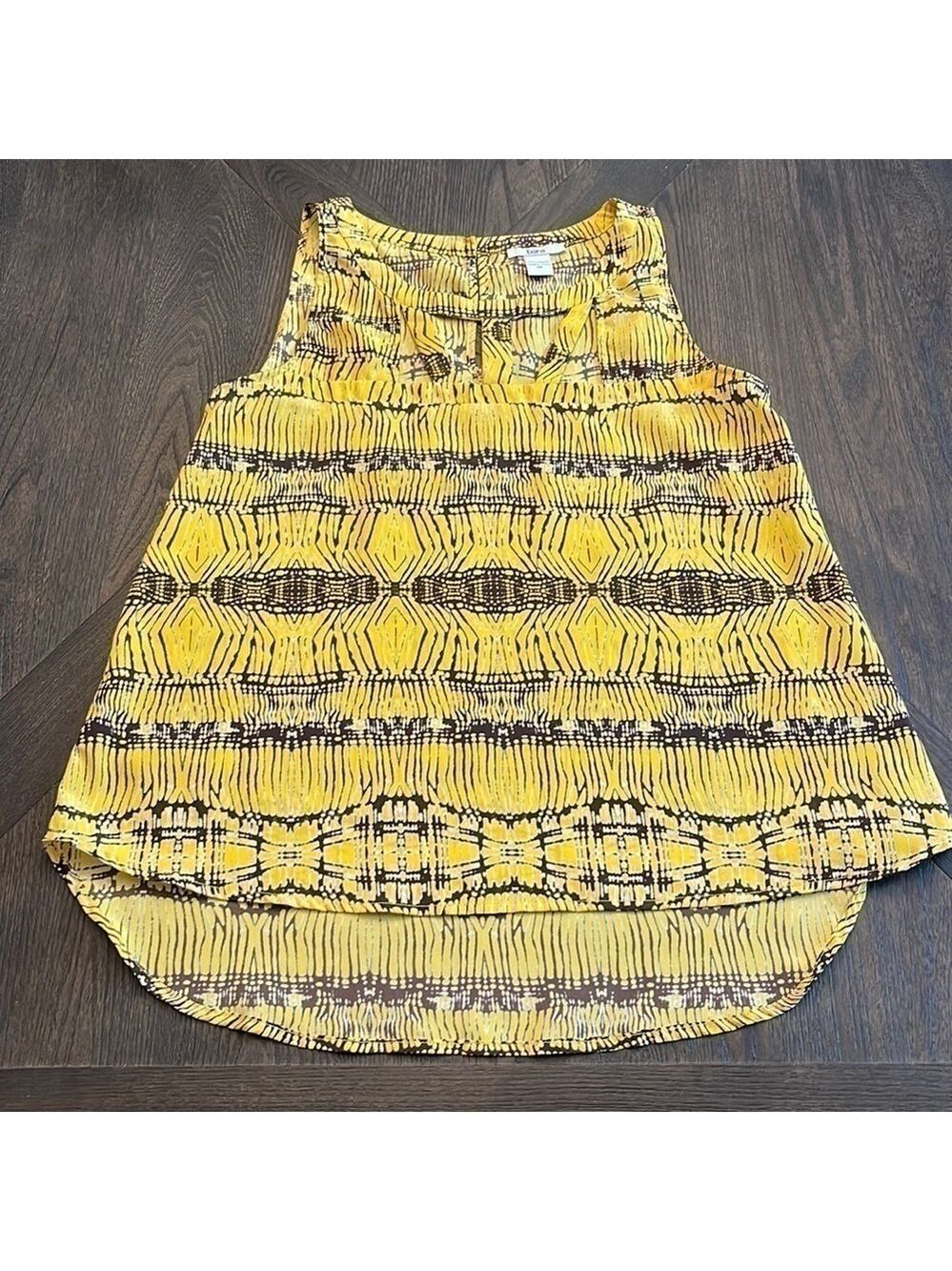 BAR III Yellow Tank Top Size Medium